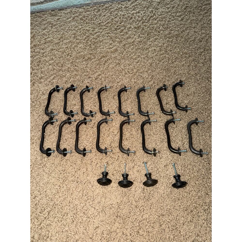 16 D-Shaped Bow Pull Handles oil Rubbed Bronze 4” & 4 Pulls